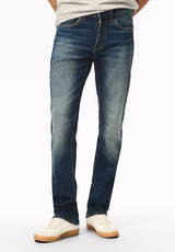 Six Men's Straight Freedom Flex Jeans, Dirty and Sanded - BM22946