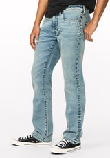 Six Men's Straight Freedom Flex Jeans, Sanded Wash - BM22998