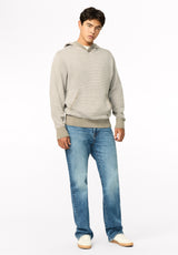 Wanto Men's Striped Sweater Hoodie, Ardent - BM24905