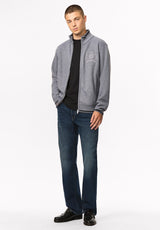 Wucio Men's Full-Zip Sweater Fleece, Heather Grey - BM24916