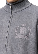 Wucio Men's Full-Zip Sweater Fleece, Heather Grey - BM24916