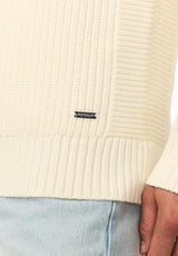 Wryan Men's Quarter-Zip Sweater, Milk - BM24917