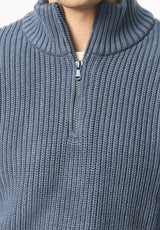 Wryan Men's Quarter-Zip Sweater, Vintage Indigo - BM24917