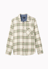 Skyler Men's Plaid Flannel Shirt, Iceberg Green - BM24923