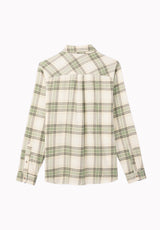 Skyler Men's Plaid Flannel Shirt, Iceberg Green - BM24923