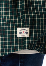 Shiro Men's Short Sleeve Plaid Shirt, Dark Sea - BM24928