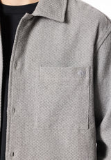 Samuel Men's Basketweave Overshirt, Heather Grey - BM24934
