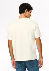Tario Men's Whiskey Cowboy Print Graphic Tee, Milk - BM24968