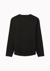 Kambo Men's Ribbed Long Sleeve Henley, Black - BM24974