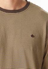 Kodan Men’s Striped Layered Long Sleeve Tee, Classique Beige - BM24995