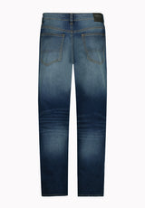 Six Men's Straight Jeans, Sanded And Worn - BPMD22040S