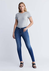Alexa Women's Mid Rise Skinny Jeans, Mid Wash - BL15669