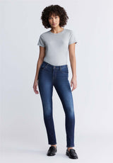 Carrie Women's Mid Rise Slim Jeans, Reckless Blue - BL15674