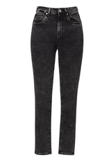 Margot Mom Jeans in Acid Washed Black - BL15850