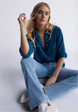 Buffalo David Bitton Mid Rise Bootcut Queen Women's Jeans in Vintage and Veined - BL15872 Color INDIGO