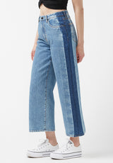 Buffalo David Bitton Addisson High Rise Wide Leg Cropped Women’s Jeans - BL15896 Color INDIGO