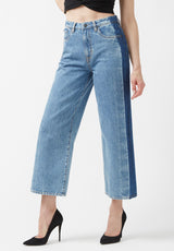 Buffalo David Bitton Addisson High Rise Wide Leg Cropped Women’s Jeans - BL15896 Color INDIGO