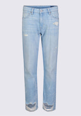 Buffalo David Bitton Relaxed Boyfriend Madison Women's Jeans in Distressed Vintage - BL15924 Color INDIGO
