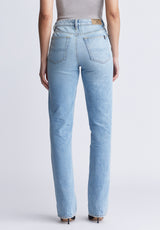 Buffalo David Bitton Mid Rise Straight Mary Women's Jeans, veined and worked - BL15926 Color INDIGO