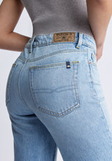 Buffalo David Bitton Mid Rise Straight Mary Women's Jeans, veined and worked - BL15926 Color INDIGO