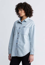 Buffalo David Bitton Sydney Women's Shirt Jacket in Vintage blue - BL15947 Color INDIGO