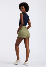 High Rise Relaxed Goldie Women's Shorts, Aloe Green - BL15963