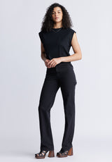 Buffalo David Bitton Super High-Rise Loose Straight Jane Women's Pants, Black - BL15966 Color BLACK