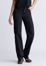 Buffalo David Bitton Super High-Rise Loose Straight Jane Women's Pants, Black - BL15966 Color BLACK