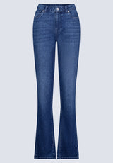 Mid Rise Straight Mary Women's Jeans, Contrasting Indigo - BL15988