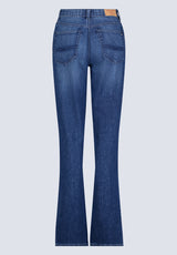 Mid Rise Straight Mary Women's Jeans, Contrasting Indigo - BL15988