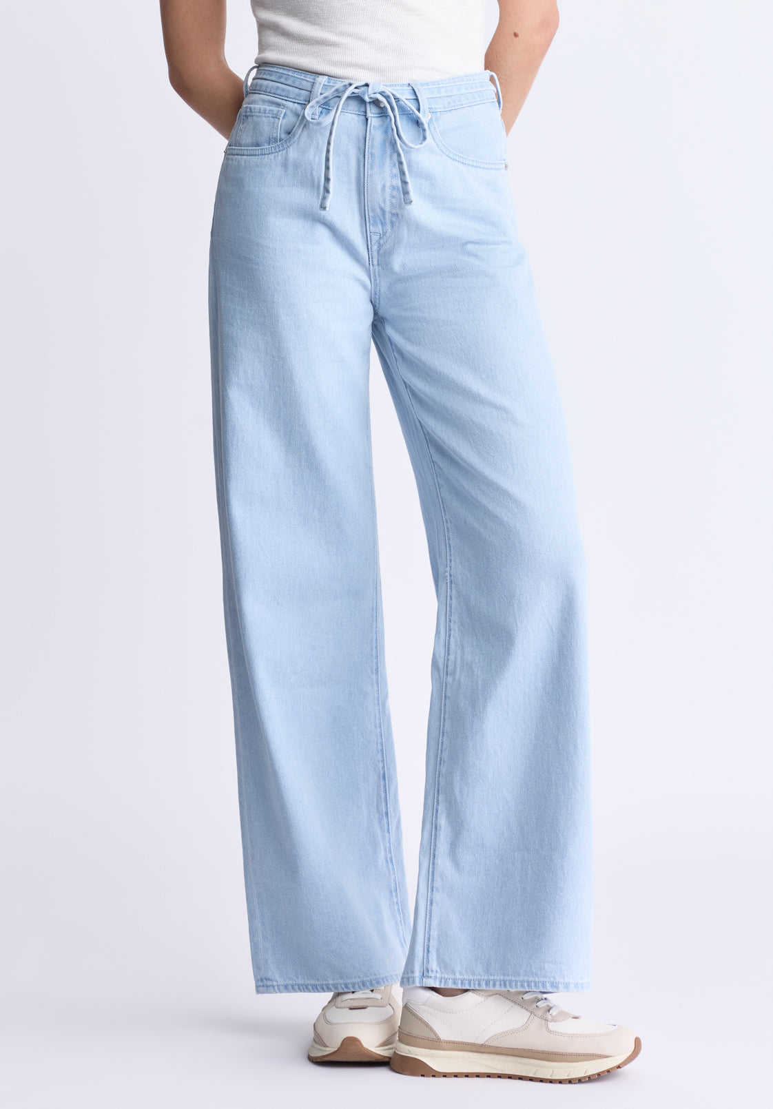 High Rise Wide Leg Alecia Women's Jeans, Light vintage blue