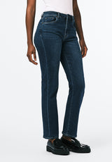 High Rise Straight Jayden Women's Jeans, Indigo Contrast - BL16062