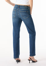 High Rise Straight Jayden Women's Jeans, Indigo Contrast - BL16062