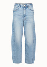 High Rise Barrel Barbara Women's Jeans, Vintage Blue - BL16072