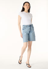 High Rise Women's Bermuda Bambi, Vintage Blue - BL16079