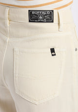 Buffalo David Bitton High Rise Wide Leg Addie Women's Pants Color VANILLA ICE