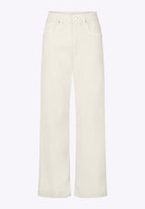 Buffalo David Bitton High Rise Wide Leg Addie Women's Pants Color VANILLA ICE