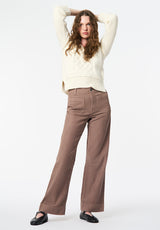 High Rise Wide Leg Adele Women's Pants color LEAFLESS TREE