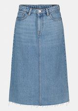 Mid Length Skirt Sally color INDIGO
