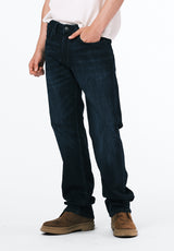 Relaxed Straight Driven Men's Jeans in Authentic Indigo - BM22137