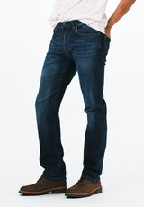 Straight Six Men's Jeans in Authentic and Sanded Blue - BM22601