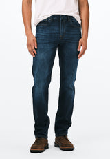 Straight Six Men's Jeans in Authentic and Sanded Blue - BM22601