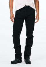 Straight Six Men's Jeans in Crinkled Black - BM22632