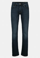 Slim Boot King Men's Jeans in Crinkled and Sanded Dark Blue - BM22720