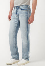 Straight Six Men's Jeans in Crinkled Light Blue - BM22762