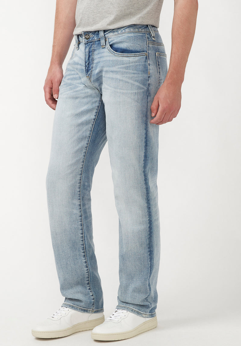 Straight Six Men's Jeans in Crinkled Light Blue - BM22762