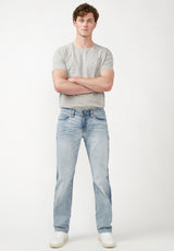 Straight Six Men's Jeans in Crinkled Light Blue - BM22762