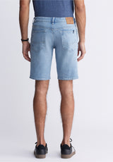 Buffalo David Bitton Relaxed Straight Dean Men's Denim Shorts in Authentic Worn Wash - BM22952 Color INDIGO