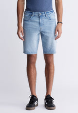 Buffalo David Bitton Relaxed Straight Dean Men's Denim Shorts in Authentic Worn Wash - BM22952 Color INDIGO