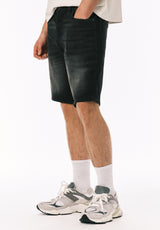 Buffalo Men Shorts Black Denim Denim Shorts Stretch Stretch Fleece